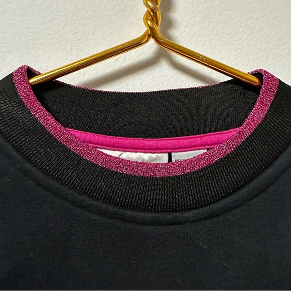 Vintage 90s Rio Las Vegas Hotel Casino Sweatshirt Black Pink Glitter Size Medium - Picture 4 of 11